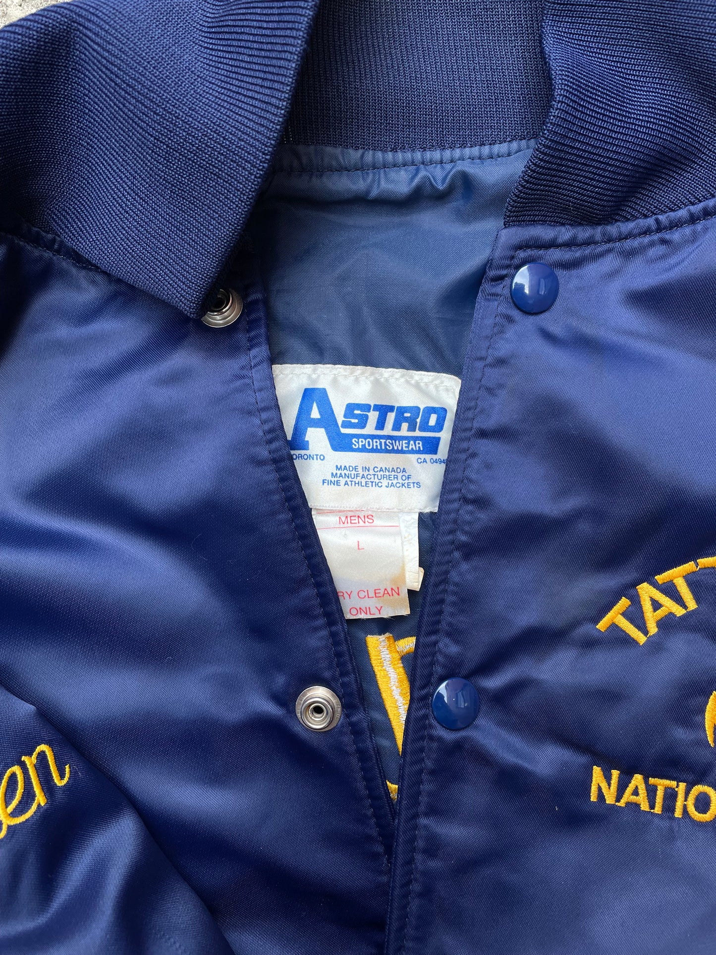 1985 Tattoo National Tour Satin Bomber Jacket - L