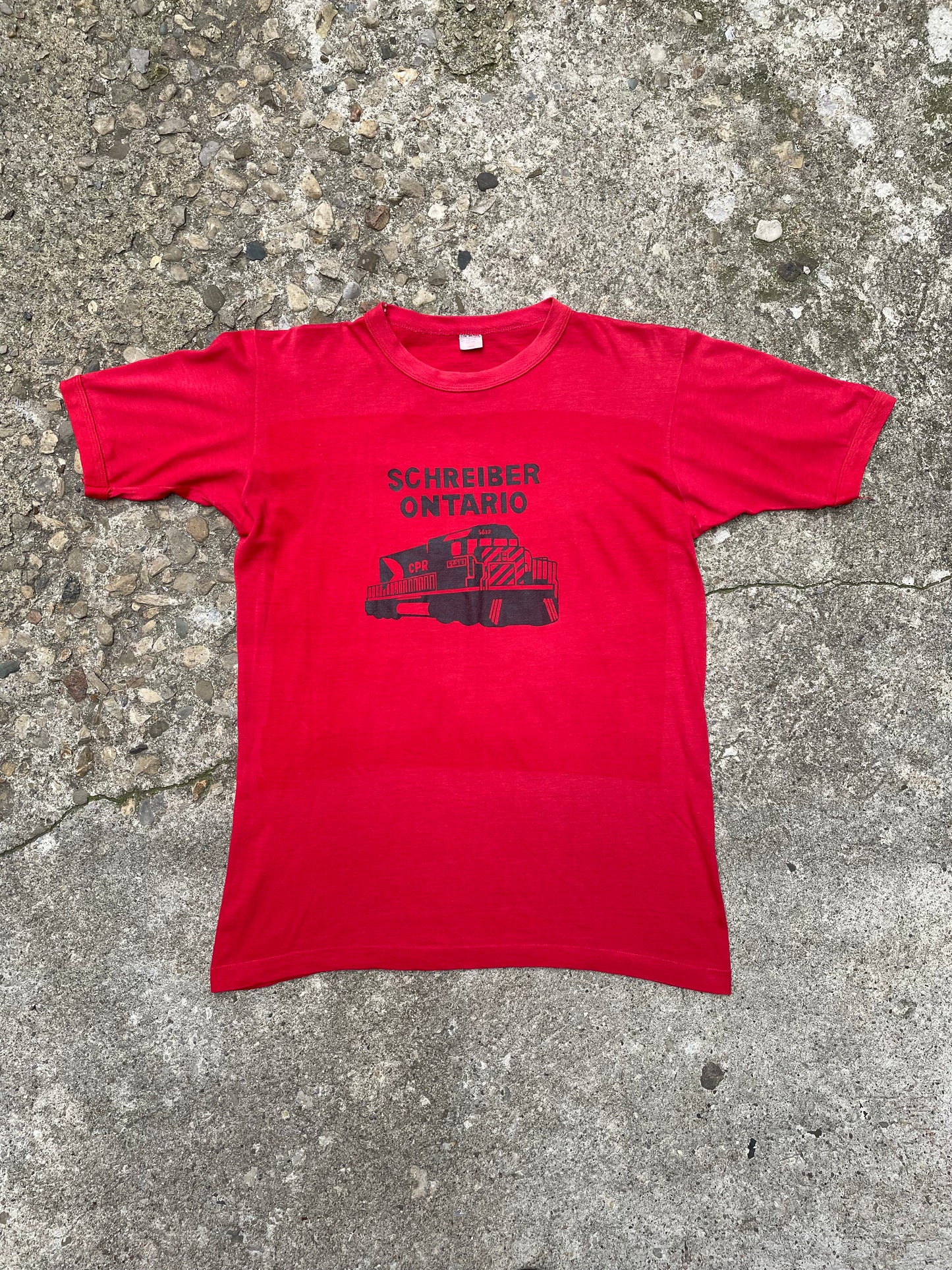 1970's Schreiber Ontario CPR Train Graphic T-Shirt - L