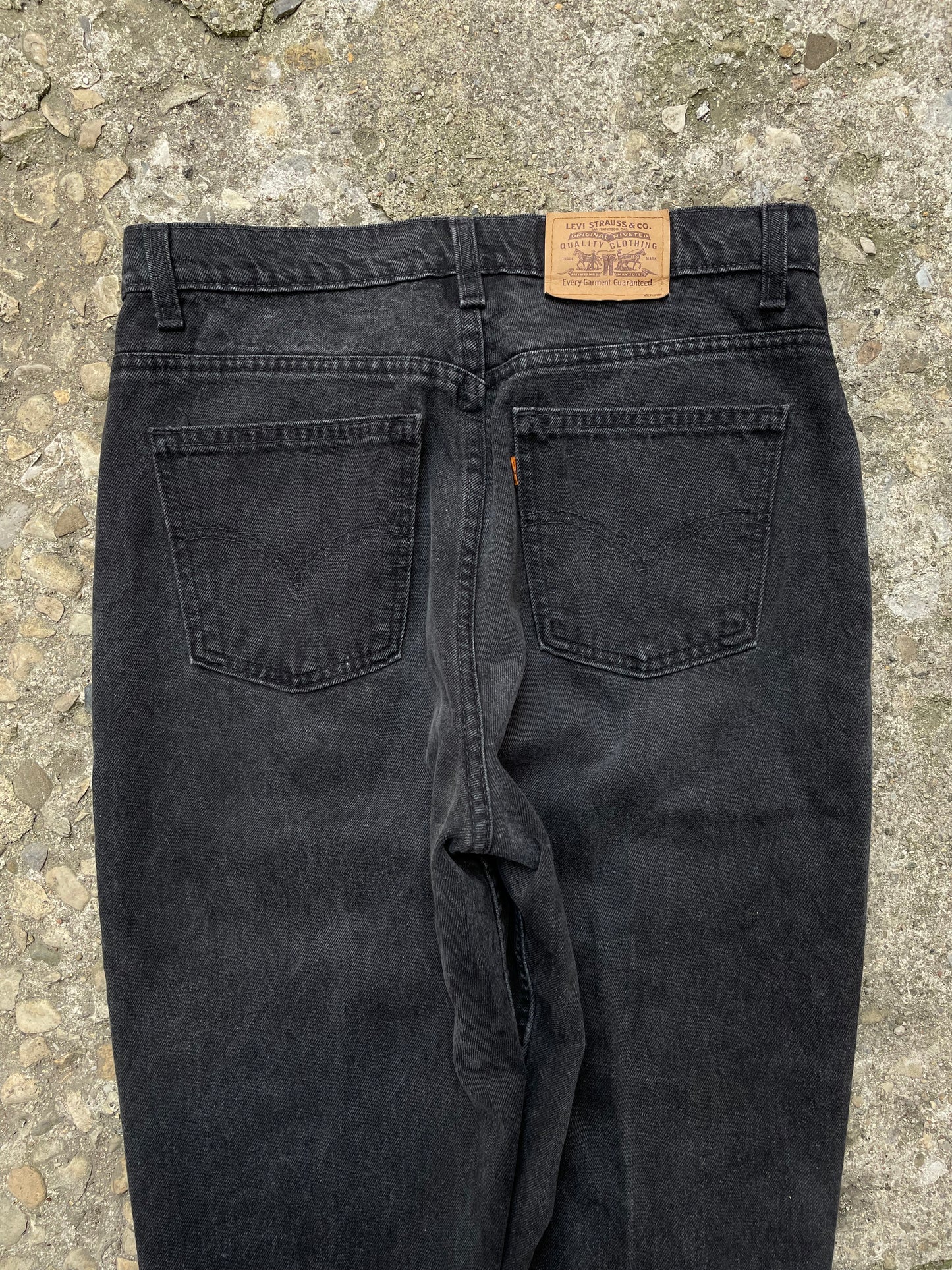 1990's Levi's 622 Orange Tab Black Denim Jeans - 32