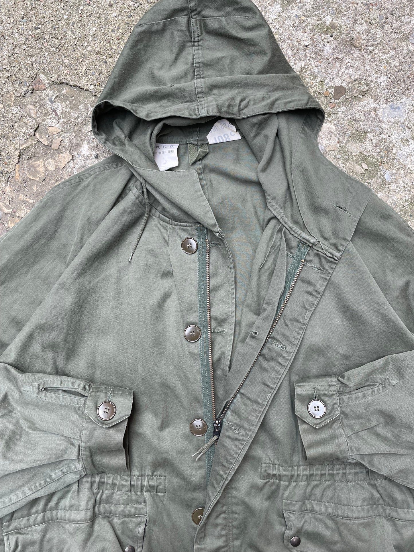 1978 French Military Hooded Parka Field Jacket - XL