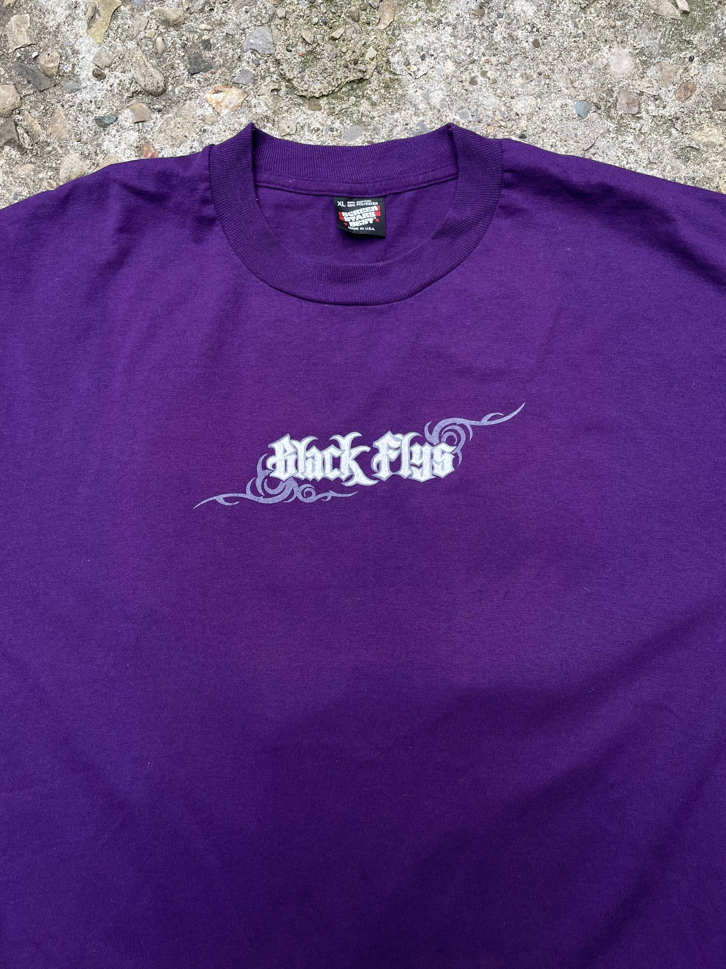 1990's Black Flys Eyewear Graphic T-Shirt - XL