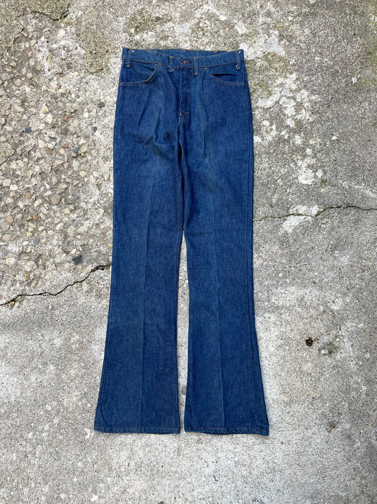 1977 Levi's 894 Orange Tab Dark Wash Flare/Bell Bottom Demin Jeans - 32