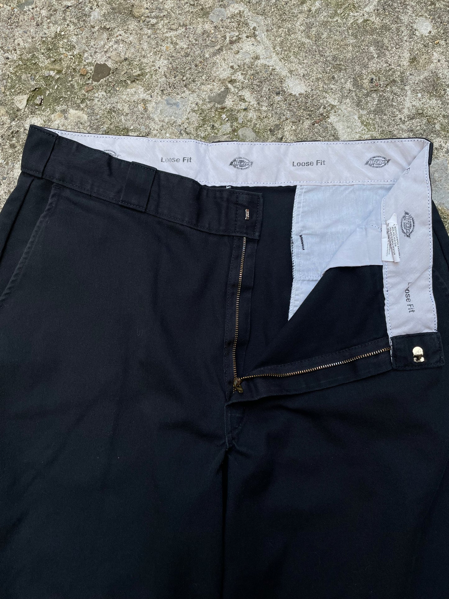 2000's Dickies Loose Fit Black Work Shorts - 36