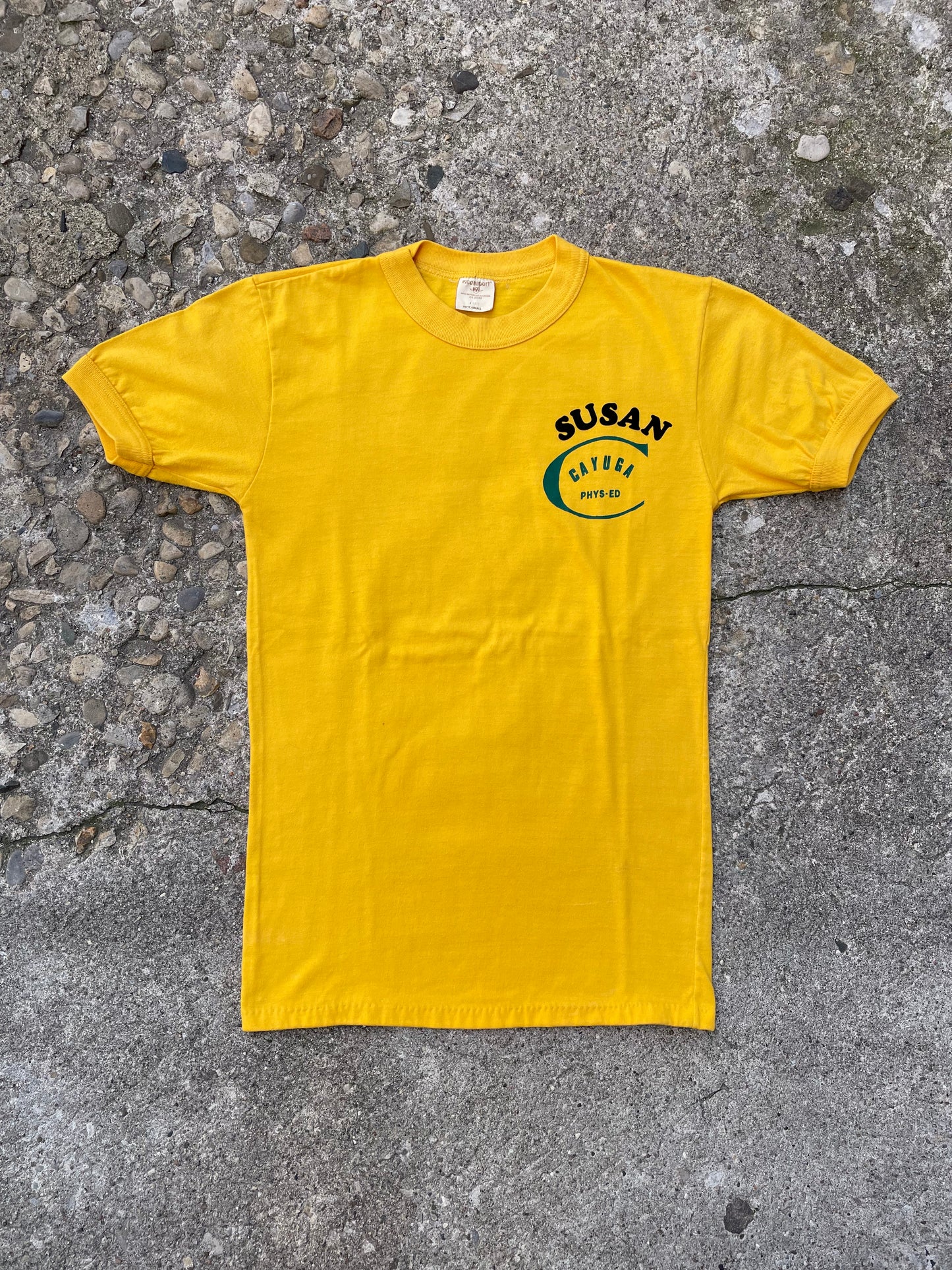 1970's Cayuga Phys-Ed Ringer T-Shirt - S