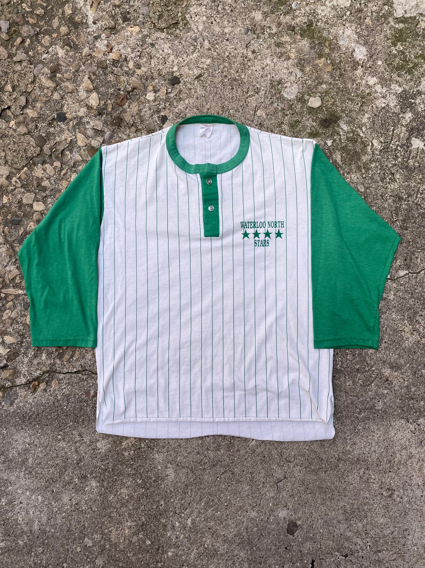 1980's Waterloo North Stars Henley Baseball Shirt - L