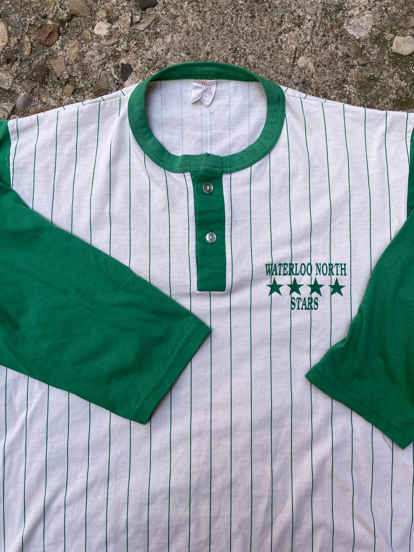 1980's Waterloo North Stars Henley Baseball Shirt - L