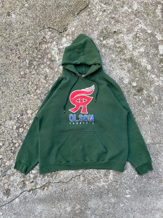 1990's Shorty's Skateboards Steve Olson Graphic Logo Hoodie Sweatshirt - M