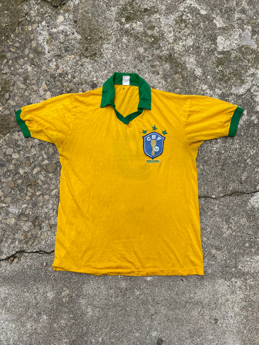 1980's CBF Brazil Soccer/Futbol Jersey/Kit - L