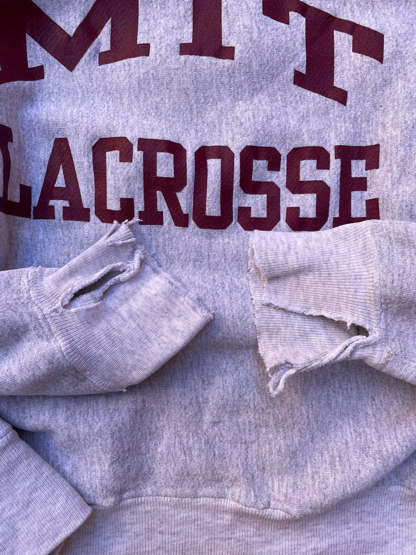 1990's Champion M.I.T. Lacrosse Reave Weave Crewneck Sweatshirt - L