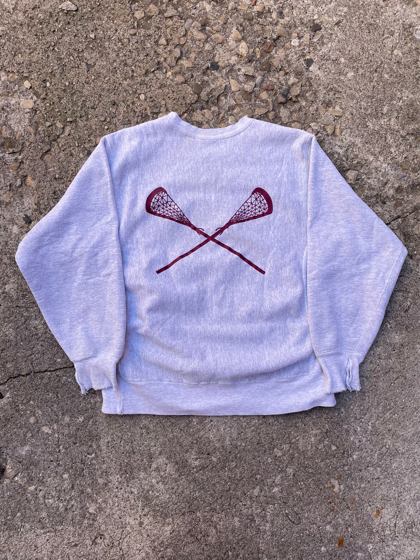 1990's Champion M.I.T. Lacrosse Reave Weave Crewneck Sweatshirt - L